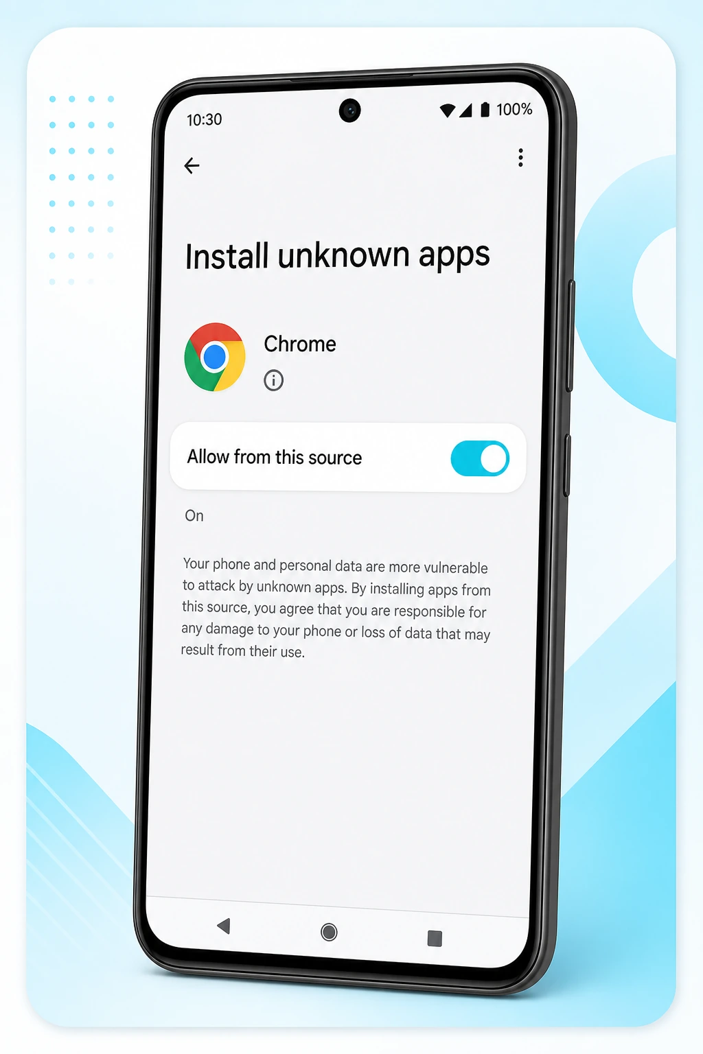 Android Install unknown apps setting enabled